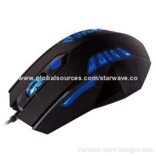 Optical FCC CE Parts Game Mouse with LED Light, Sized 120 x 75 x 40mm